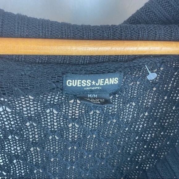 Guess Black Cowl Neck Long Sleeve Knit Tunic Sweater M - Picture 4 of 5